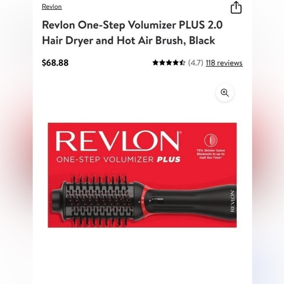 NEW REVLON ONE STEP VOLUMIZER PLUS-red - Picture 3 of 12